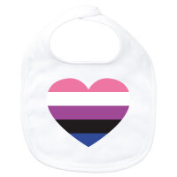 Baby Lätzchen Genderfluid Pride Flagge LGBTQ Herz...