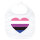 Baby Lätzchen Genderfluid Pride Flagge LGBTQ Herz Klettverschluss