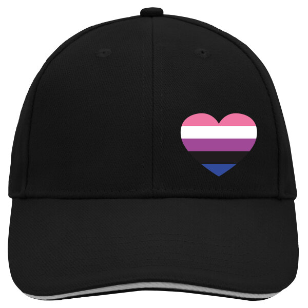 Kappe Genderfluid Pride Flagge LGBTQ Herz