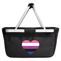 Einkaufskorb faltbar Genderfluid Pride Flagge LGBTQ Herz...