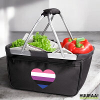 Einkaufskorb faltbar Genderfluid Pride Flagge LGBTQ Herz...