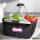 Einkaufskorb faltbar Genderfluid Pride Flagge LGBTQ Herz 20 Liter Black
