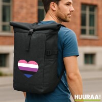 Kurierrucksack Genderfluid Pride Flagge LGBTQ Herz 30-44...