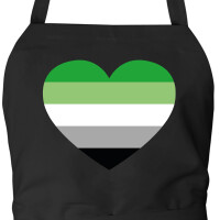 Schürze Aromantische Pride Flagge LGBTQ Herz mit...