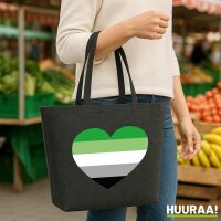 Filzshopper Aromantische Pride Flagge LGBTQ Herz, 22 Liter