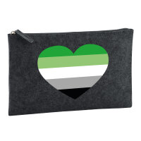 Kulturbeutel Aromantische Pride Flagge LGBTQ Herz 1 Liter...