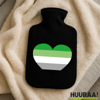 Wärmflasche Aromantische Pride Flagge LGBTQ Herz