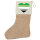 Weihnachtsstrumpf Aromantische Pride Flagge LGBTQ Herz Beige Jute