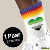 Unisex Socken Aromantische Pride Flagge LGBTQ Herz Baumwolle