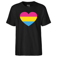 Herren T-Shirt Pansexuell Pride Flagge LGBTQ Herz