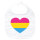 Baby Lätzchen Pansexuell Pride Flagge LGBTQ Herz Klettverschluss