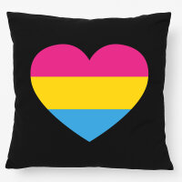 Kissen Pansexuell Pride Flagge LGBTQ Herz 40x40cm
