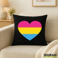 Kissen Pansexuell Pride Flagge LGBTQ Herz 40x40cm