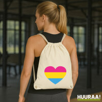 Turnbeutel Pansexuell Pride Flagge LGBTQ Herz 12 Liter