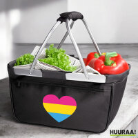 Einkaufskorb faltbar Pansexuell Pride Flagge LGBTQ Herz...