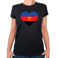 Damen T-Shirt Pi-Polyamorie Pride Flagge LGBTQ Herz
