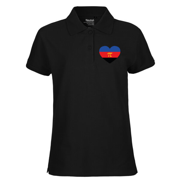 Damen Polo Shirt Pi-Polyamorie Pride Flagge LGBTQ Herz