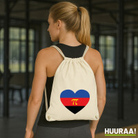 Turnbeutel Pi-Polyamorie Pride Flagge LGBTQ Herz 12 Liter