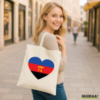 Jutebeutel Pi-Polyamorie Pride Flagge LGBTQ Herz 10 Liter