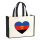 Jutetasche Pi-Polyamorie Pride Flagge LGBTQ Herz 21 Liter Black