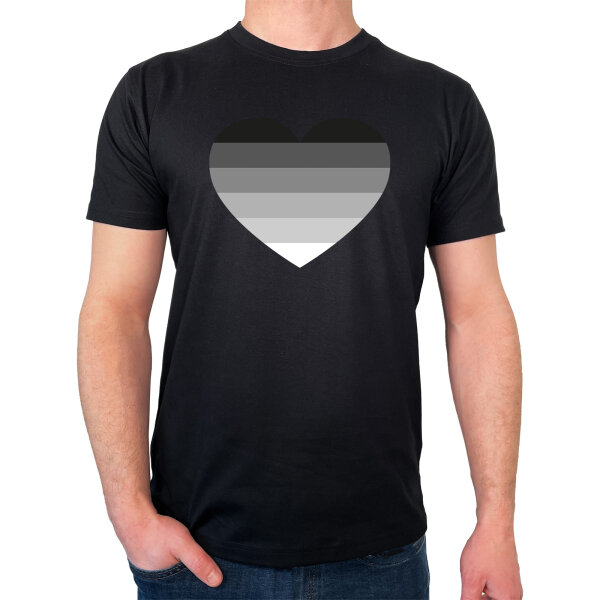 Herren T-Shirt Heterosexuell Flagge LGBTQ Herz