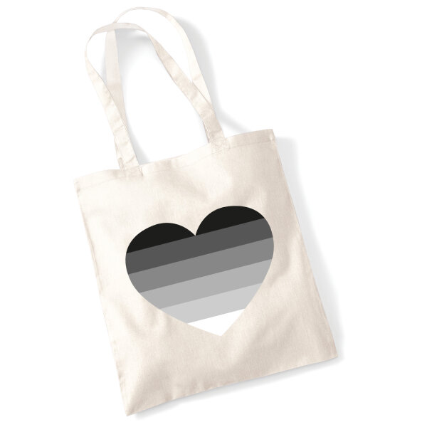 Jutebeutel Heterosexuell Flagge LGBTQ Herz 10 Liter