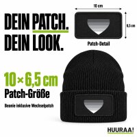 Beanie mit Patch Heterosexuell Flagge LGBTQ Herz Black