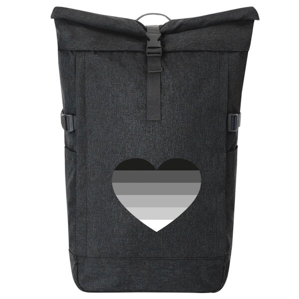 Kurierrucksack Heterosexuell Flagge LGBTQ Herz 30-44 Liter Black Melange