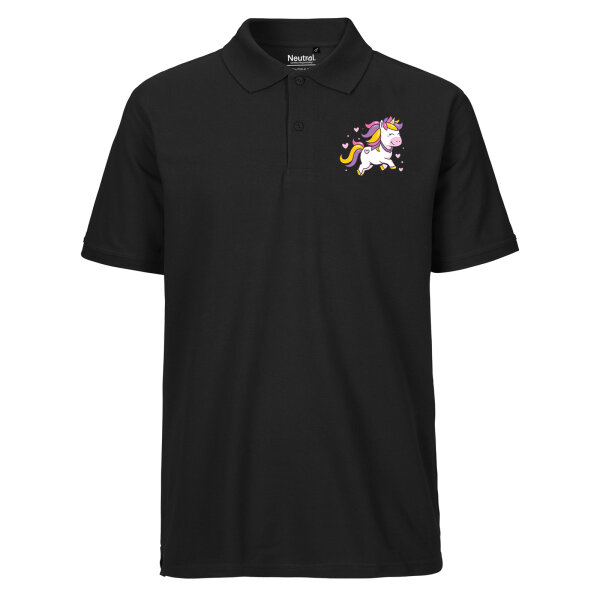 Herren Polo Shirt Einhorn Comic