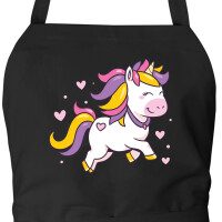 Schürze Einhorn Comic mit Taschen