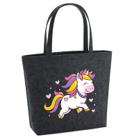 Filz Shopper Einhorn Comic 22 Liter