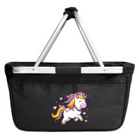 Einkaufskorb faltbar Einhorn Comic 20 Liter Black