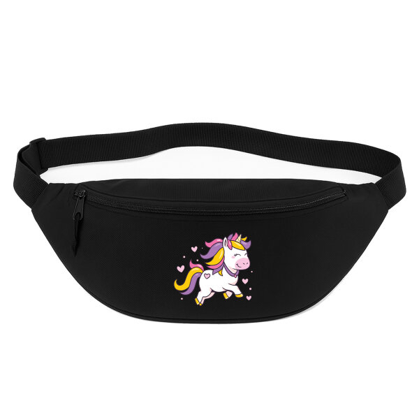 Bauchtasche Einhorn Comic 2,5 Liter Black