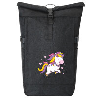 Kurierrucksack Einhorn Comic 30-44 Liter Black Melange