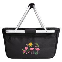 Einkaufskorb faltbar Flamingos Comic 20 Liter Black