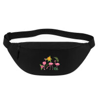 Bauchtasche Flamingos Comic 2,5 Liter Black
