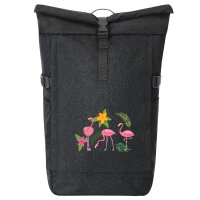 Kurierrucksack Flamingos Comic 30-44 Liter Black Melange