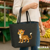 Filz Shopper Leopard Comic 22 Liter