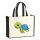 Jutetasche Schildkröte Comic 21 Liter Black