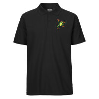 Herren Polo Shirt Frosch Comic