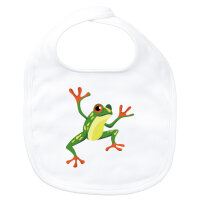 Baby Lätzchen Frosch Comic Klettverschluss