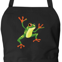 Schürze Frosch Comic mit Taschen