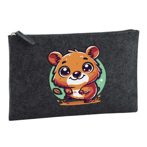 Kulturbeutel Quokka Comic 1 Liter Charcoal