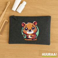 Kulturbeutel Quokka Comic 1 Liter Charcoal