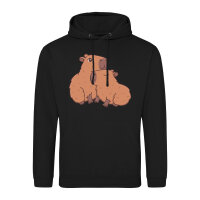 Unisex Hoodie Capybara Paar Comic