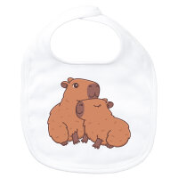 Baby Lätzchen Capybara Paar Comic Klettverschluss