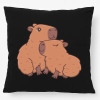 Kissen Capybara Paar Comic 40x40cm