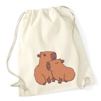 Turnbeutel Capybara Paar Comic 12 Liter