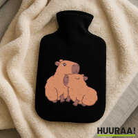 Wärmflasche Capybara Paar Comic