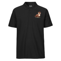 Herren Polo Shirt Otter Comic